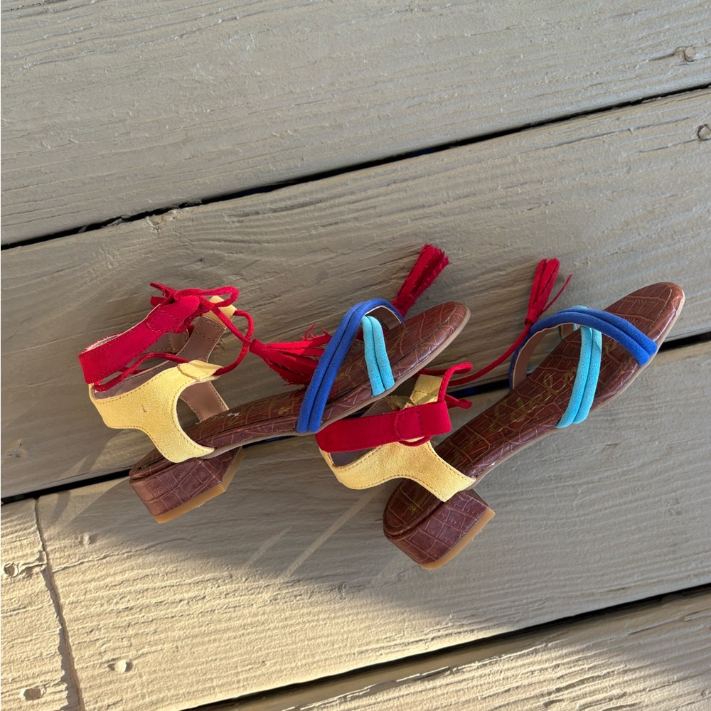 NWOT SAM EDELMAN Colorful Toddler Sandals with Tassels, Size: 12 Toddler - Picture 2 of 7